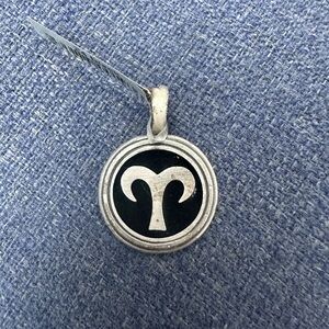 BICO Silver over pewter Aries  Zodiac Pendant